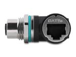 DELOCK M12 Adapter D-kodiert 4 Pin Bu zu RJ45 Bu gewinkelt