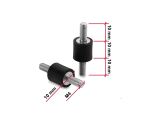 DELOCK Vibrationsdämpfer M4x0,7mm D10xH10mm 2x Außengew. 4St
