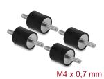 DELOCK Vibrationsdämpfer M4x0,7mm D15xH15mm 2x Außengew. 4St