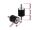 DELOCK Vibrationsdämpfer M4x0,7mm D15xH15mm 2x Außengew. 4St