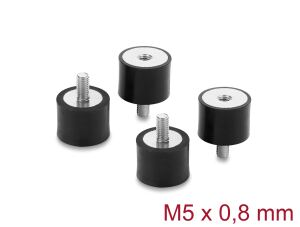 DELOCK Vibrationsdämpfer M5x0,8mm D20xH15mm Innen/Außengew.