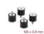 DELOCK Vibrationsdämpfer M5x0,8mm D20xH15mm Innen/Außengew.
