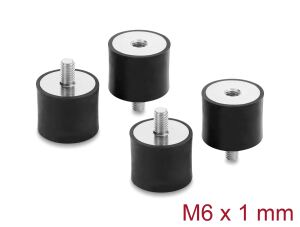 DELOCK Vibrationsdämpfer M6x1mm D25xH20mm Innen/Außengewinde