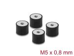 DELOCK Vibrationsdämpfer M5x0,8mm D20xH15mm 2x Innengew. 4St