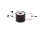 DELOCK Vibrationsdämpfer M8x1,25mm D30xH20mm 2x Innengewind.