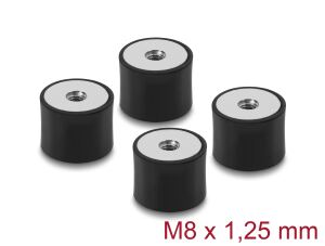 DELOCK Vibrationsdämpfer M8x1,25mm D40xH30mm 2x Innengewind.