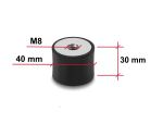 DELOCK Vibrationsdämpfer M8x1,25mm D40xH30mm 2x Innengewind.