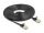 DeLOCK RJ45 Netzwerkkabel Cat.6A Stecker zu Stecker mit robuster Rastnase und Cat.7 Rohflachbandkabel U/FTP 5 m schwarz