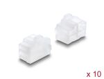 DeLOCK Staubschutz für RJ45 Buchse 10 Stück Silikon transparent