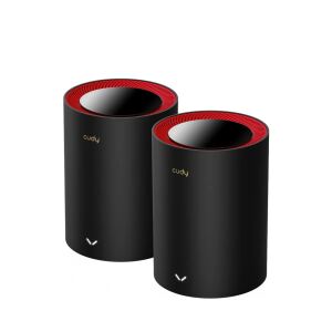 Cudy M3000 2-Pack Dual-Band (2,4 GHz/5 GHz) Wi-Fi 6 (802.11ax) Schwarz, Rot 1 Intern