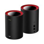 Cudy M3000 2-Pack Dual-Band (2,4 GHz/5 GHz) Wi-Fi 6 (802.11ax) Schwarz, Rot 1 Intern