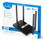 Cudy LT500 WLAN-Router Schnelles Ethernet Dual-Band (2,4 GHz/5 GHz) 4G Schwarz