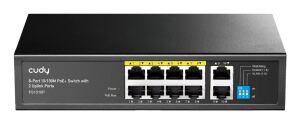 Cudy FS1010P Netzwerk-Switch Unmanaged Fast Ethernet (10/100) Power over Ethernet (PoE) Schwarz