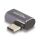 DeLOCK USB Adapter 40 Gbps USB Type-C PD 3.0 100 W Stecker zu Buchse gewinkelt links / rechts 8K 60 Hz Metall