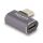 DeLOCK USB Adapter 40 Gbps USB Type-C PD 3.0 100 W Stecker zu Buchse gewinkelt links / rechts 8K 60 Hz Metall