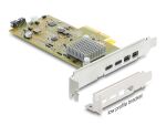 DELOCK PCI Expr x4 Card 2x extern USB-C 40Gbps Bu Low Prof.