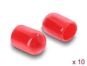 DELOCK Staubschutz für SMA Stecker 10 Stück Silikon rot