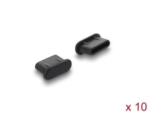 DELOCK Staubschutz für USB-C Buchse 10 St Silikon schwarz
