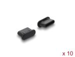 DELOCK Staubschutz für USB-C Buchse 10 St Silikon schwarz