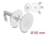 DeLOCK Silikon Kabeldurchführung rund Ø 65 mm zur Wandmontage / Tischmontage weiß