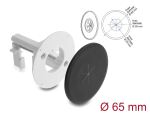 DeLOCK Silikon Kabeldurchführung rund Ø 65 mm zur Wandmontage / Tischmontage weiß / schwarz