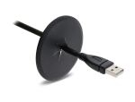 DeLOCK Silikon Kabeldurchführung rund Ø 65 mm zur Wandmontage / Tischmontage weiß / schwarz