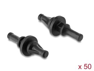 DeLOCK Anti-Vibration Silikon Befestigung kurz für Lüfter 50 Stück schwarz