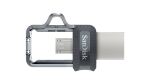 SanDisk Ultra Dual m3.0 USB-Stick 256 GB USB Type-A / Micro-USB 3.2 Gen 1 (3.1 Gen 1) Schwarz, Silber, Transparent