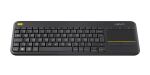 Logitech K400 Plus Wireless Touch Keyboard schwarz, USB, DE