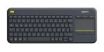 Logitech K400 Plus Wireless Touch Keyboard schwarz, USB, DE