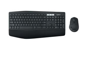 Logitech 920-008226 Tastatur Maus enthalten Universal RF Wireless + Bluetooth QWERTY US International Schwarz