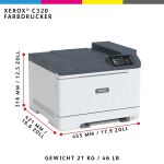 Xerox C320 A4 33 Seiten/Min. Wireless-Duplexdrucker PS3 PCL5e/6 2 Behälter Gesamt 251 Blatt