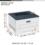 Xerox B230 A4 34 Seiten/Min. Wireless-Duplexdrucker PCL5e/6 2 Behälter Gesamt 251 Blatt