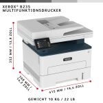 Xerox B235 A4 34 Seiten/Min. Wireless Duplex Kopie/Druck/Scan/Fax PS3 PCL5e/6 Automatischer Vorlageneinzug 2 Behälter Gesamt 251 Blatt