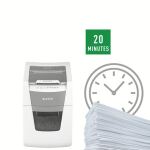 Leitz 80110000 Aktenvernichter Kreuzschreddern 55 dB 22 cm Grau, Weiß