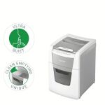 Leitz 80110000 Aktenvernichter Kreuzschreddern 55 dB 22 cm Grau, Weiß