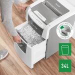 Leitz 80110000 Aktenvernichter Kreuzschreddern 55 dB 22 cm Grau, Weiß
