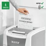Leitz 80120000 Aktenvernichter Mikrogeschnittene Zerkleinerung 55 dB 22 cm Grau, Weiß