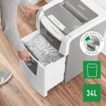 Leitz 80120000 Aktenvernichter Mikrogeschnittene Zerkleinerung 55 dB 22 cm Grau, Weiß