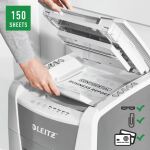 Leitz 80130000 Aktenvernichter Kreuzschreddern 55 dB 22 cm Grau, Weiß