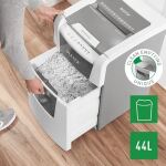 Leitz 80130000 Aktenvernichter Kreuzschreddern 55 dB 22 cm Grau, Weiß