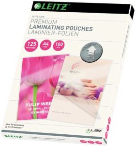 LEITZ iLAM Laminierfolie A4   125mic Folienstärke 125, 100 Stück