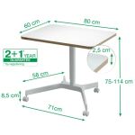 Leitz 65360001 Stehschreibtisch Weiß