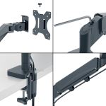 Leitz 65380089 Flachbildschirm-Tischhalterung 81,3 cm (32") Tisch/Bank Dunkles Grau