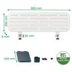 Leitz 65490000 Schreibtischablage MDF-Platten, Recycelbarer Kunststoff, Gummi Weiß