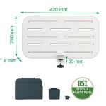 Leitz 65480000 Schreibtischablage MDF-Platten, Recycelbarer Kunststoff, Gummi Weiß
