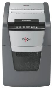 Rexel AutoFeed+ 100M Aktenvernichter Kreuzschreddern 55 dB 22 cm Schwarz, Grau