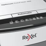 Rexel Optimum AutoFeed+ 50X Aktenvernichter Kreuzschreddern 55 dB 22 cm Schwarz, Grau
