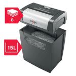 Rexel Momentum X308 Aktenvernichter Partikelschnitt-Zerkleinerung 70 dB Schwarz, Grau