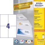 Avery 3483 selbstklebendes Etikett Rechteck Permanent Weiß 400 Stück(e)